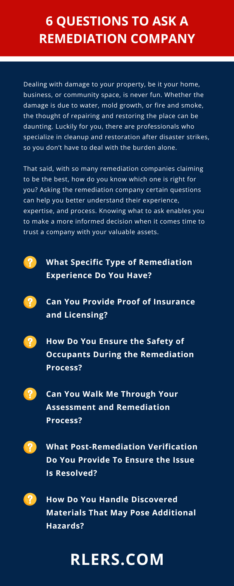 6 Questions To Ask a Remediation Company